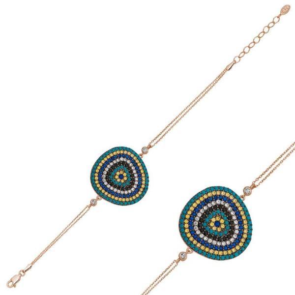 Supertrend Gümüş Rose Damla Nazar Bayan Bileklik - Image 1