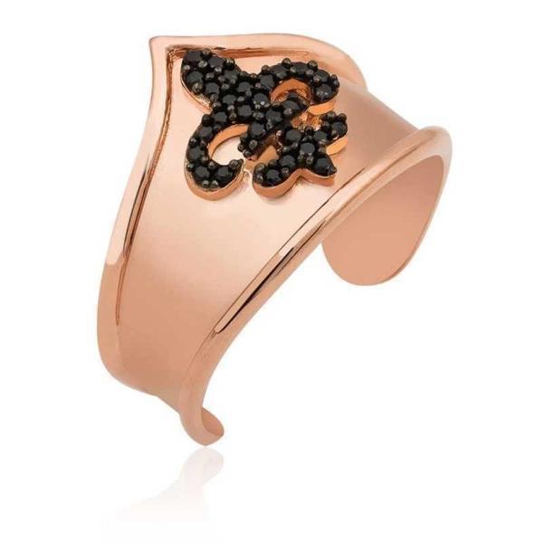 Supertrend Gümüş Rose Desenli Eklem Yüzük - Image 1