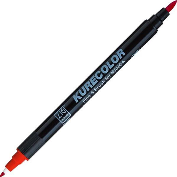 Supertrend Kurecolor Fine & Brush for MANGA Marker Çizim Kalemi 217 Cadmium Red - Image 1