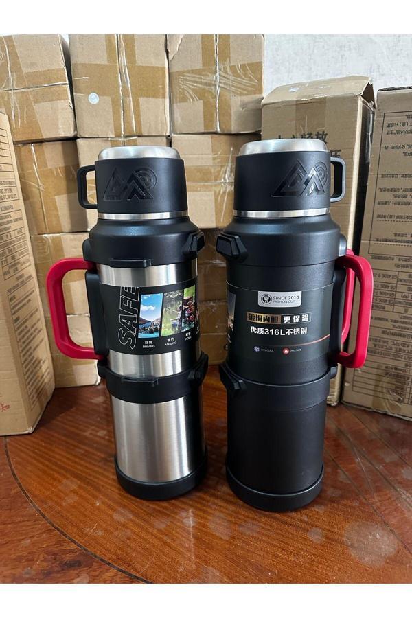 New Power Plus Safe 2 Litre Süzgeçli Termos Yüksek Kaliteli Büyük Kapasiteli Paslanmaz Çelik - Image 1