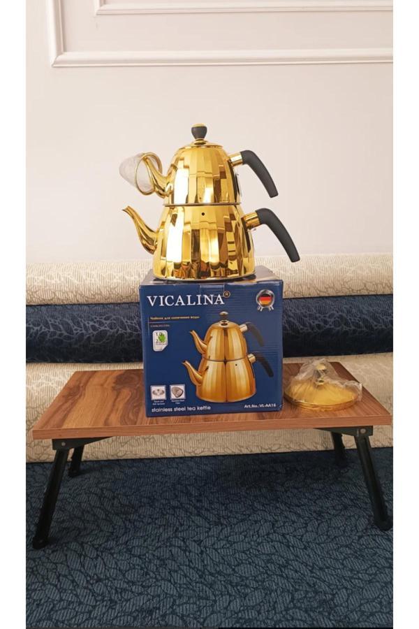 Vıcalına Gold Çelik Çaydanlık Takımı @Shopchix - Image 1