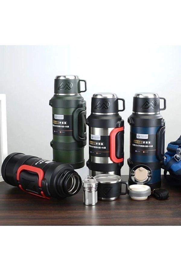 New Power Plus Safe Paslanmaz Çelik 3.2 Litre Termos 48 Saat Sıcak Soğuk Tutma - Image 1