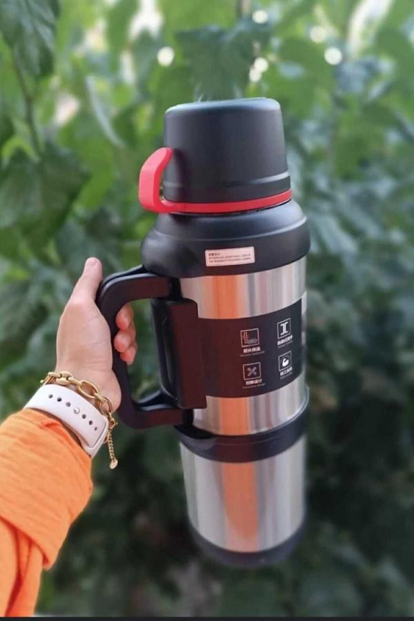 Bşr Tech Car Pto 4 Litre 1 Adet 48 Saat Sıcak Soğuk Paslanmaz Çelik Dağcı Termosu - Image 1