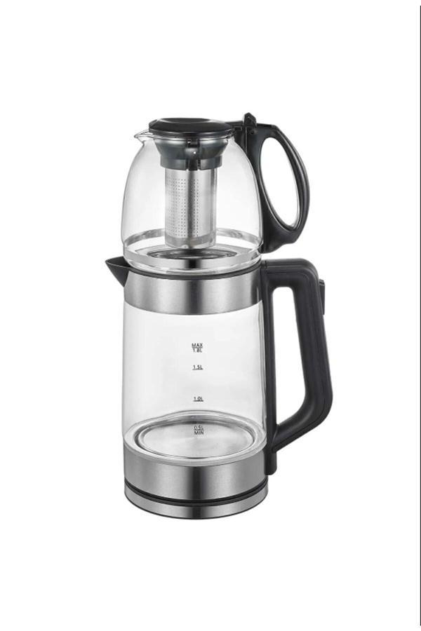 Silver Copper Crest. Demlik Ketıl Çay Makinesi Cam Demlik Ithal - Image 1