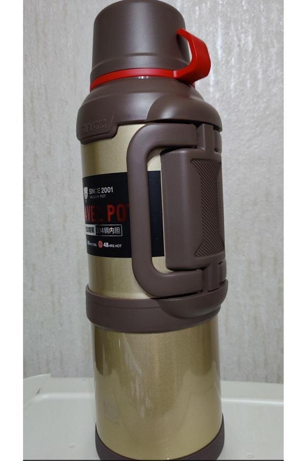 Manada 4 Litre Kapasıteli Okadi Termos 3 Bardaklı Termos Hediyeli - Image 1