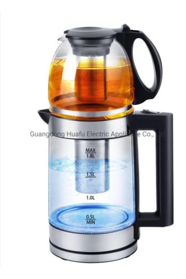 Teknotrust Cam Çaycı Ketlle 2 Litre (Demlik Filtreli, Sıcak Tutma Özelliği Yoktur) Yetkilki Satıcı Yodi Bag - Image 1