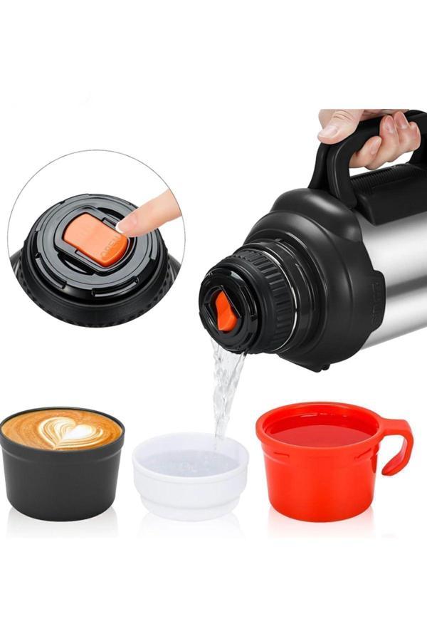 Dofrise Paslanmaz Çelik 4 Litre Büyük Boy 48 Saate Kadar Yalıtımlı Termos - Image 1
