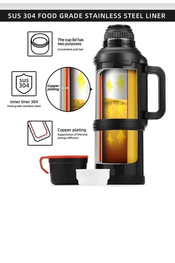 Travel Car Pto Termos 4 L Kapasiteli 24 Saat Sıcaklığını Muhafaza Eder - Image 1