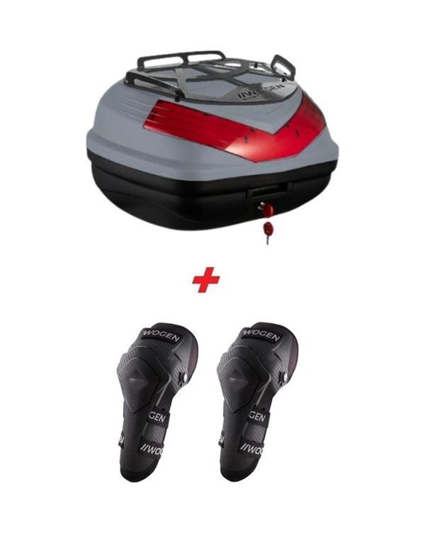 Wogen Wg50 Basic Metal Bagajlı Çanta Nardo Gri + Karbon Dizlik Hediyeli Nardo Gri  - Image 1