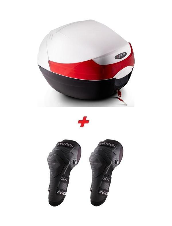 Wogen Wg33 Basic Arka Çanta Beyaz + Karbon Dizlik  Beyaz - Image 1