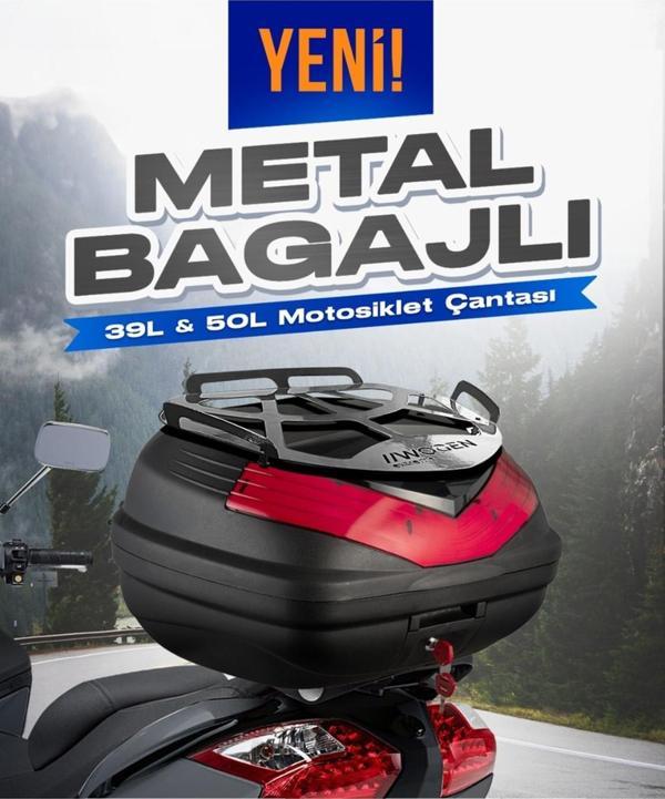 Wg50 Basic Metal Bagajlı Çanta Siyah + Bilyalı Kilit 25x1000 Mm Hediyeli Siyah  - Image 1