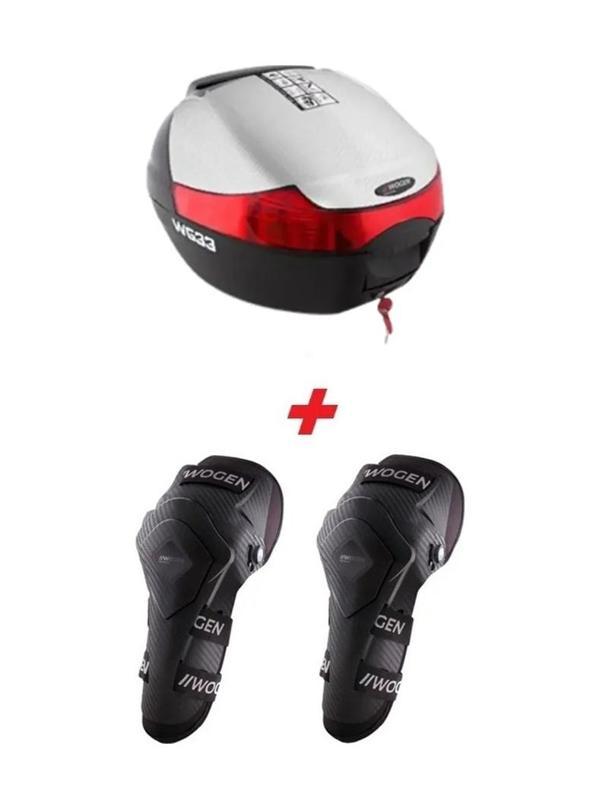 Wogen Wg33 Karbon Arka Çanta 33 L Premium Beyaz + Karbon Dizlik  Beyaz - Image 1