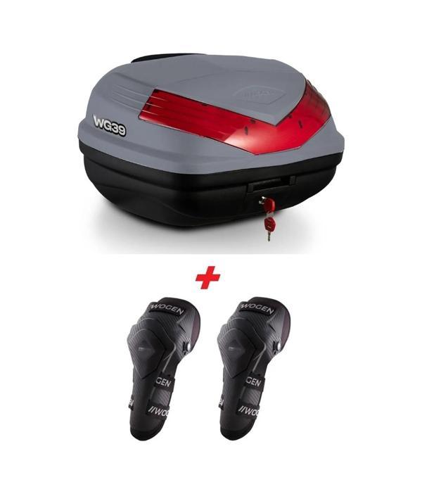 Wogen Wg39 Premium Arka Çanta 39 Litre Nardo Gri + Karbon Dizli Siyah  - Image 1