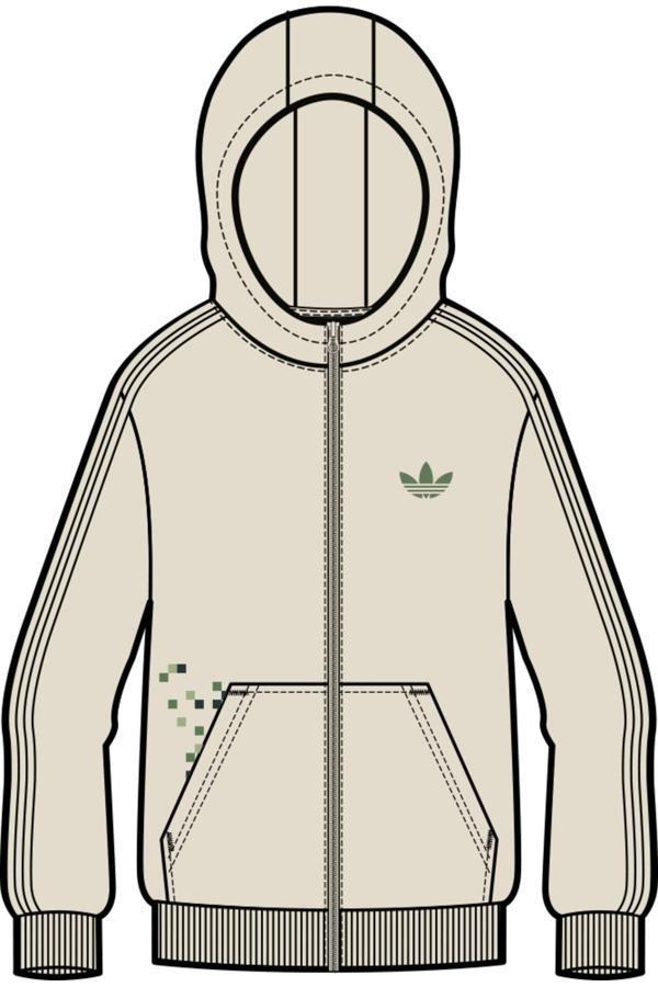 Adidas Gfx Fz Hoodıe Sweatshirt Beyaz Jz9932 - Image 1