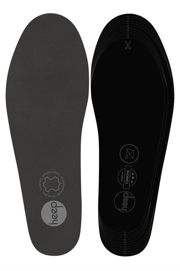 Heep Hakiki Deri Ve Anatomik Gri 35-45 Numara Ayakkabı İç Tabanlığı - Image 1