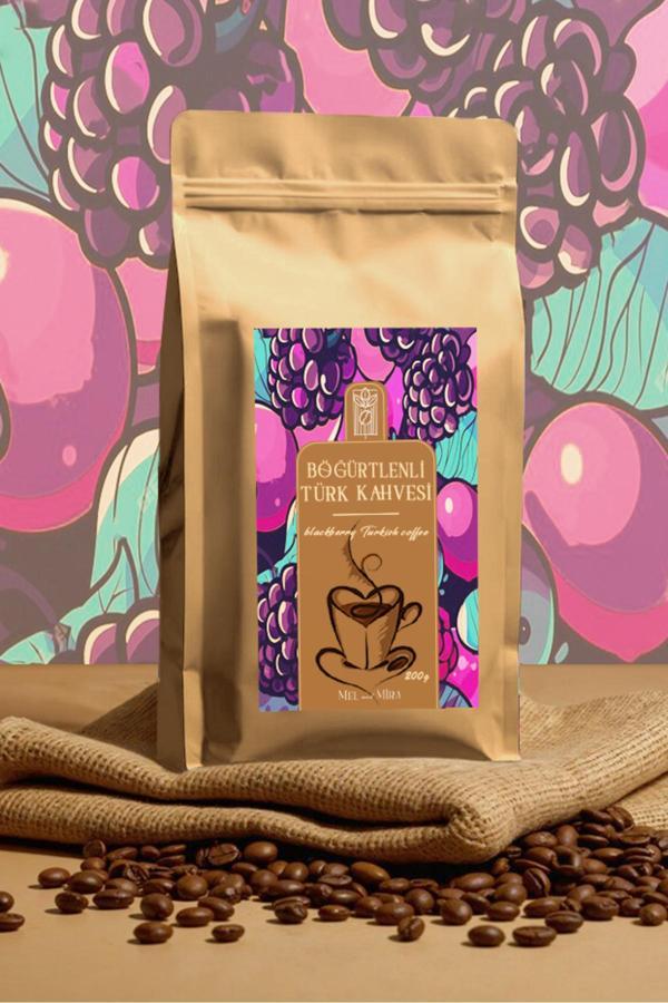 Blackberry Turkish Coffee 200g, Böğürtlen Aromalı Türk Kahvesi - Image 1