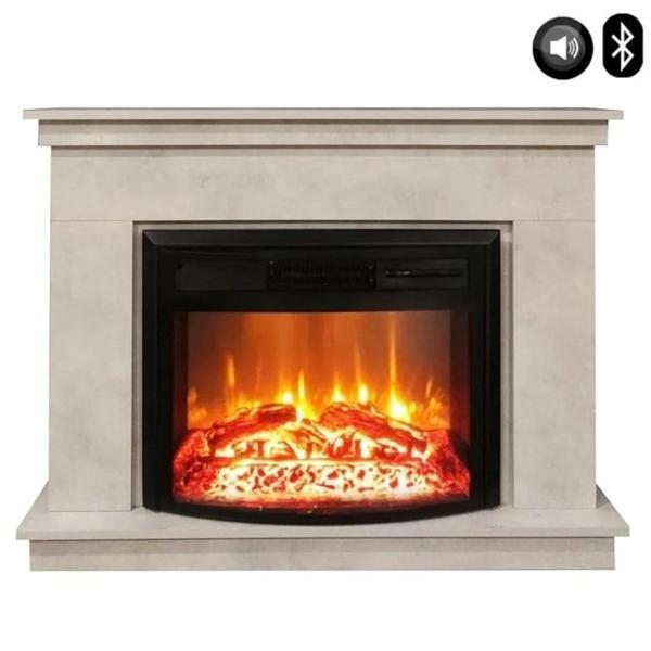 Dlc 1164S Retro 1800 Watt Taş Desenli Bluetooth ve Ses Efektli Dekoratif Elektrikli Şömine - Image 1