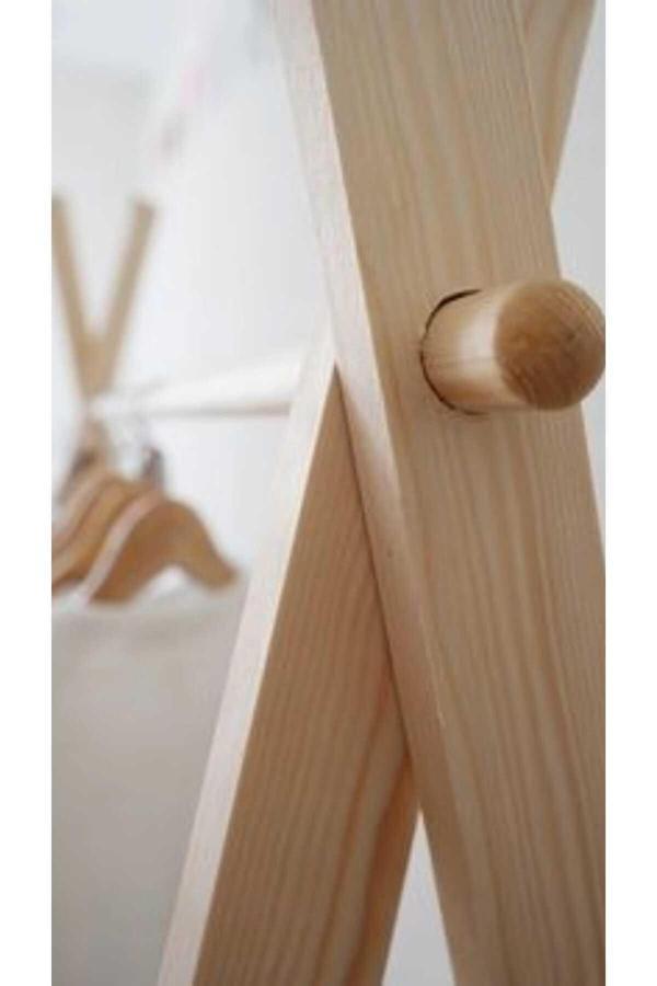 Akgül Ev Ve Bahçe Tekstil Mobilya Kıyafet Askılığı Giyinme Odası Ahşap Askılık Elbise Askılığı - Image 1