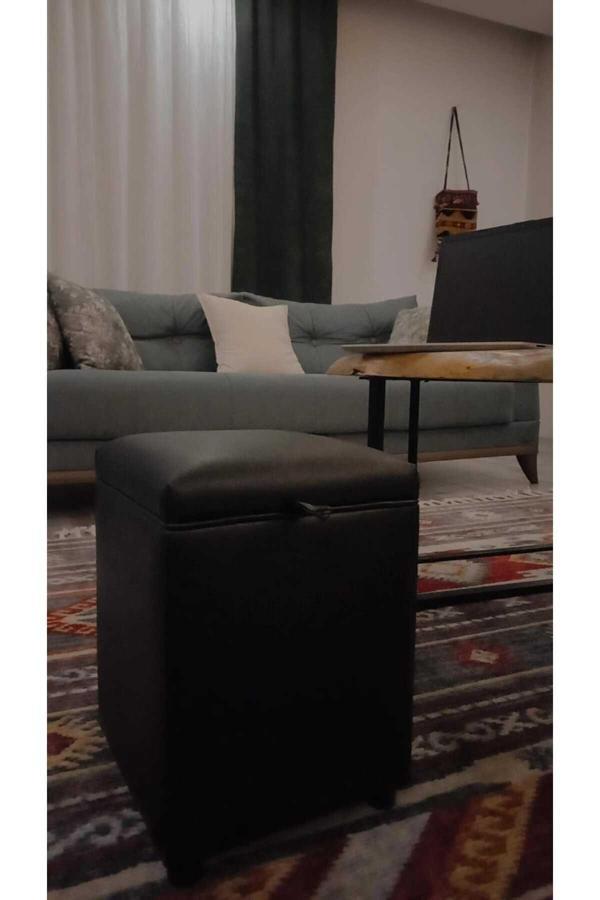Akgül Ev Ve Bahçe Tekstil Mobilya Deri Puf Bench - Image 1