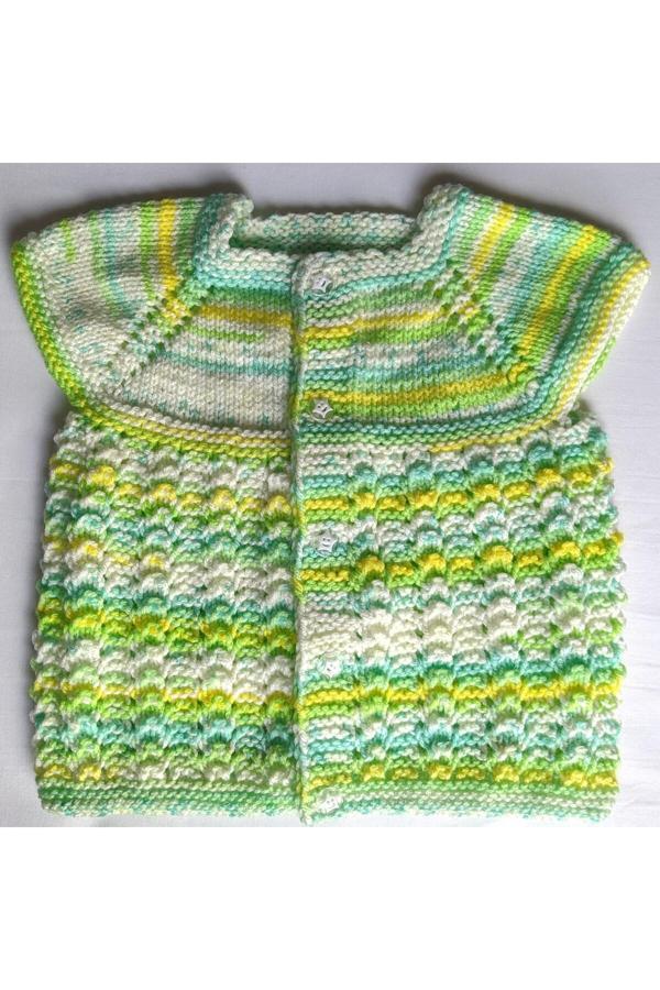 Bircan Hediyelik Gökkuşağı El Örgüsü Robadan Bebek Yeleği 1 - 3 Yaş - Image 1