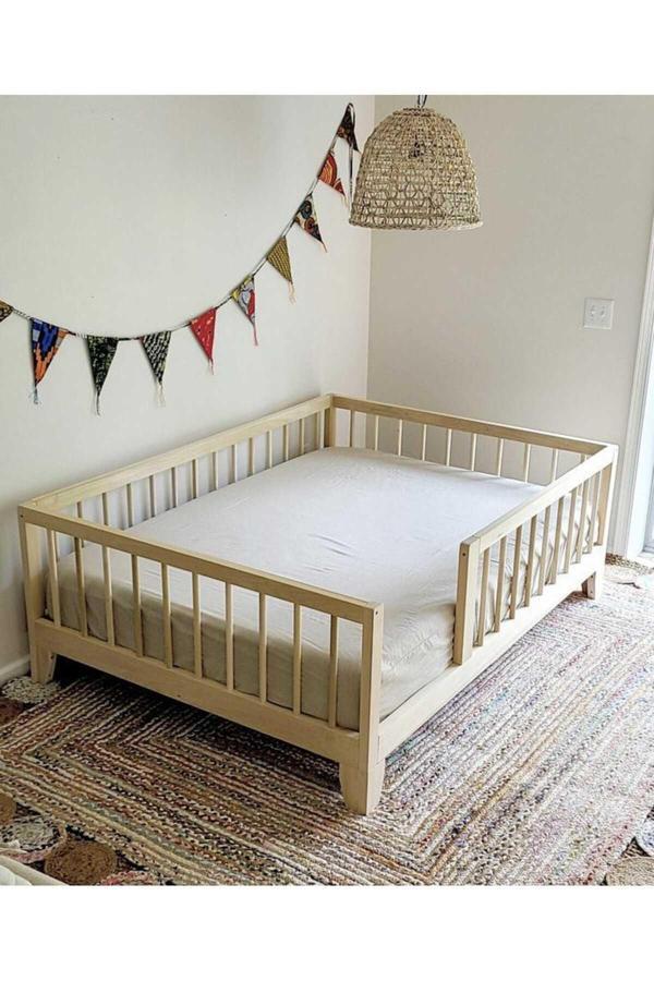 Akgül Ev Ve Bahçe Tekstil Mobilya Montessori Ahap Yatak - Image 1