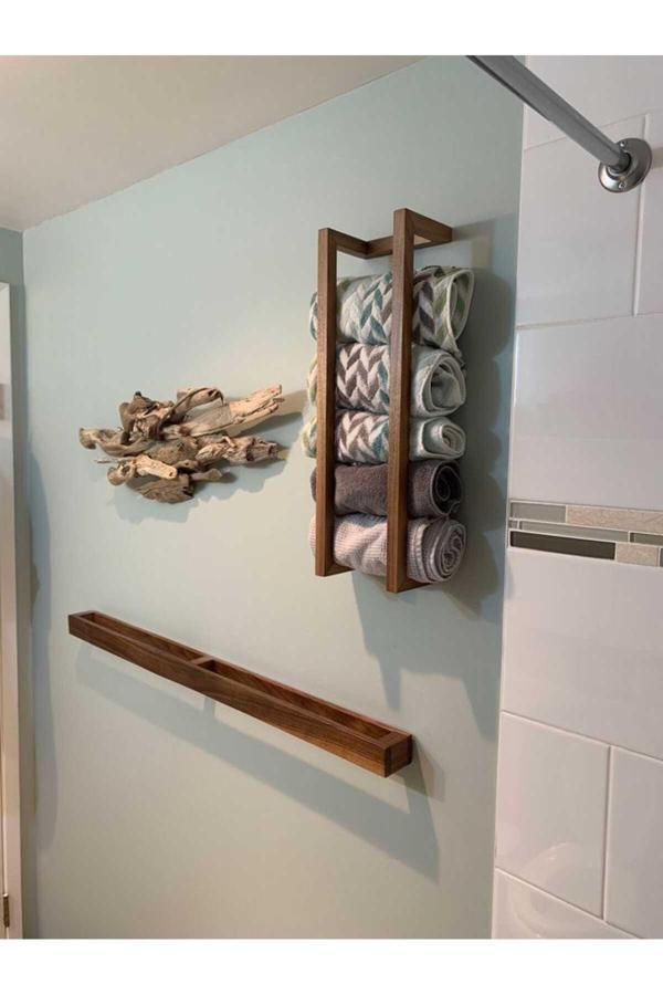 Akgül Ev Ve Bahçe Tekstil Mobilya Banyo Organizeri Havlu Rafı Havlu Askılığı - Image 1