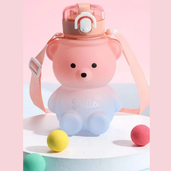 Mucit Home Smile Ayıcık Model Su Matarası Su Şişesi Suluk 800 0ml Bpa Içermez Suluk Çocuk Okul Su Şişesi - Image 1