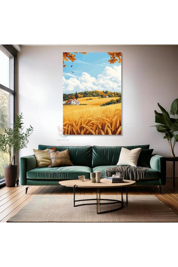 Kanvas Tablo Ev Ofis Duvar Tablosu Bugday Tarlasi Yeni Ev Hediyesi Kanvas Ev Dekoru - Image 1