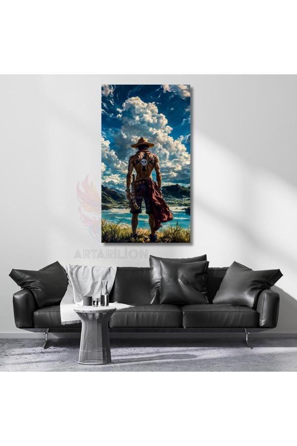 Kanvas Anime Temalı Tablo One Piece Ace Kanvas Baskı Tablo Oyun Odası Tablosu - Image 1