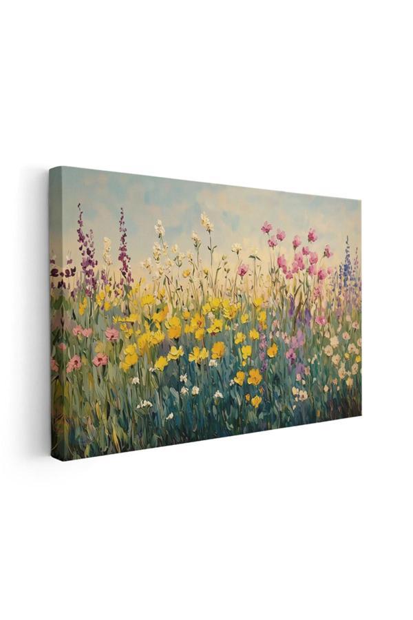 Kanvas Yatay Duvar Tablosu Kanvas Cicek Bahcesi22 Ev Ofis Salon Modern Duvar Tablosu - Image 1