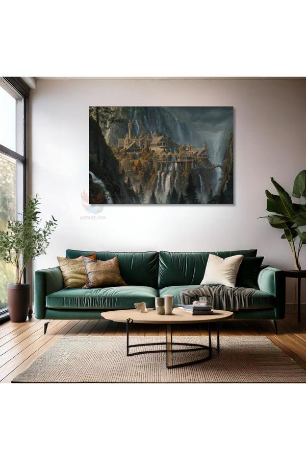 Kanvas Tablo Yüksek Kaliteli Kanvas Duvar Tablosu Rivendel LOTR Yeni Ev Hediyesi Ev Dekorasyon - Image 1