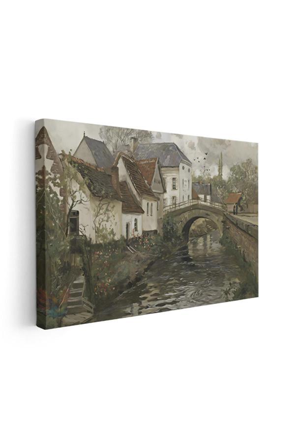 Kanvas Yatay Duvar Tablosu Kanvas Vintage Manzara4 Ev Ofis Salon Modern Duvar Tablosu - Image 1