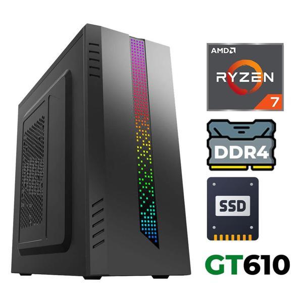 Xaser Xsr1216 Ryzen 7 5700X 32GB Ram 2TB M.2 nvmE SSD 2GB GT610 Ultra Performanslı Ofis Bilgisayarı - Image 1