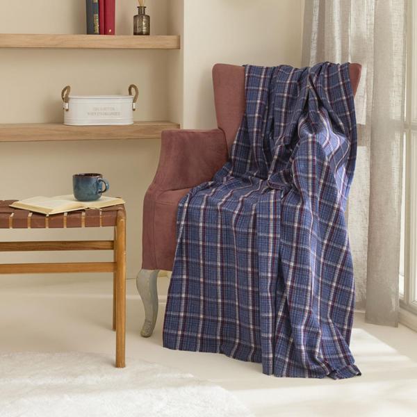 Karaca Home Flanel Throw Tv Battaniyesi Mavi/Lacivert - Image 1