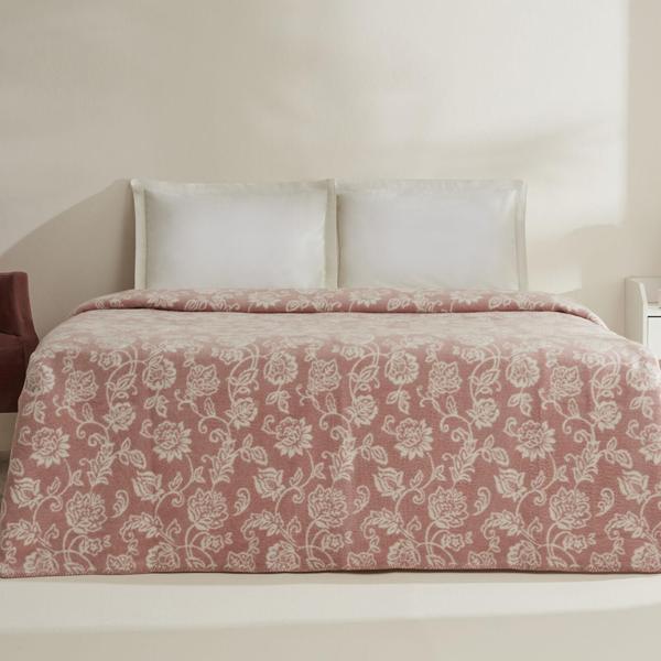 Karaca Home Glorinda Çift Kişilik  Akrilik Mürdüm Battaniye - Image 1