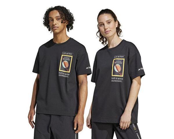Adidas Ng U Ar F Gfx T Unisex Günlük Tişört JD5964 Siyah - Image 1