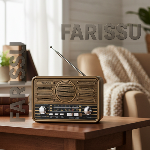 BK-340 Solar Şarjlı Retro Görünümlü AM/FM/SW 3 Bant Dünya Radyosu ve MP3 Çalar - Kahve/Bronz - Image 1