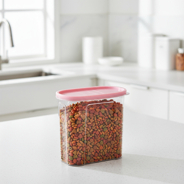 Runaway Pembe Kapaklı Mama Kabı - 1.7 Lt Hava Geçirmez Saklama - Image 1