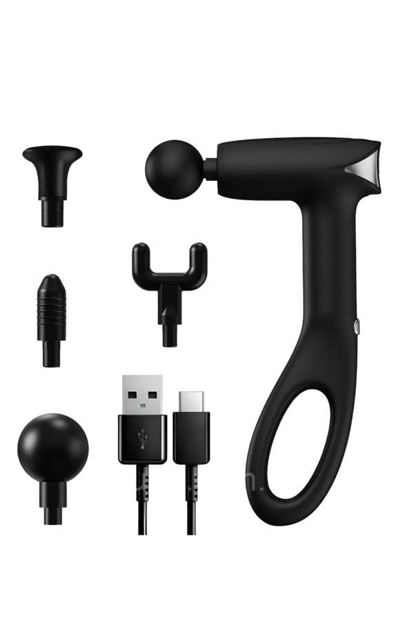 Glr Kh-555 Taşınabilir Şarjlı Titreşimli Kas Masaj Cihazı 4 Başlıklı  Hediye Seti - Image 1