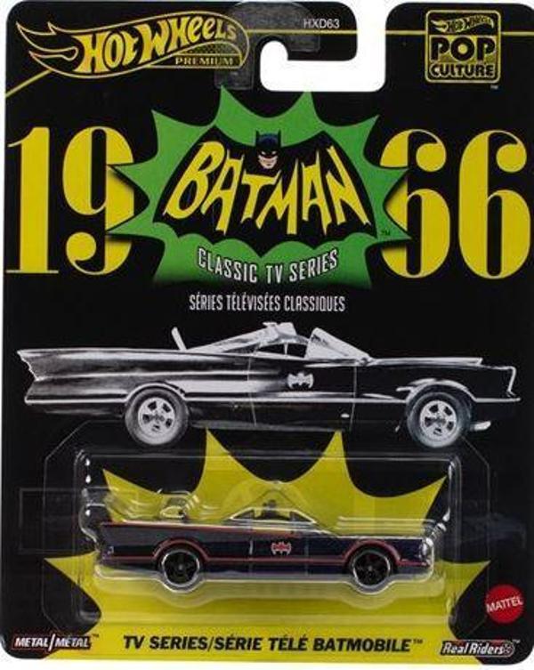 Hot Wheels Premium Pop Culture 1966 Classic TV Series Batman Batmobile HXD63 JBL83 - Image 1