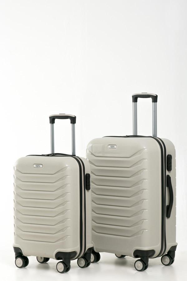 YEFA PP Polipropilen Kırılmaz Orta & Kabin Boy 2'li Valiz Seti - Image 1