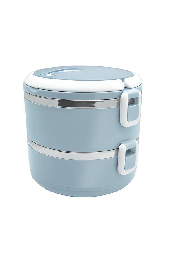 Vakumlu 2 Katlı Yemek Termosu Mavi 1,5 Litre - Image 1