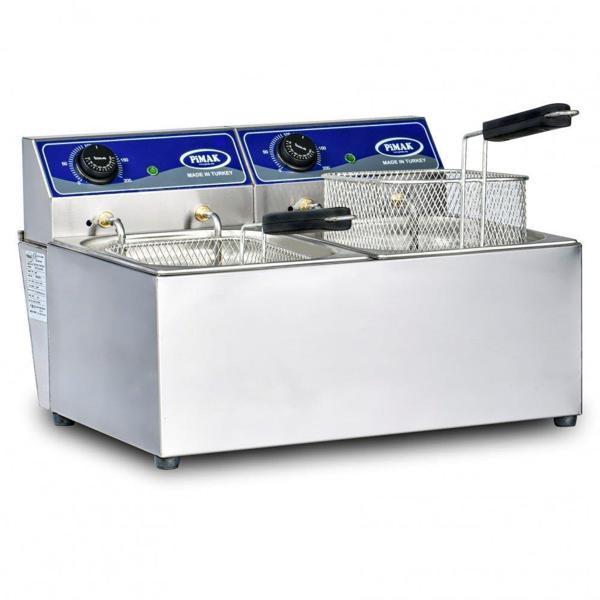 Pimak Elektrikli Ekonomik Model Fritöz 10 +10 LT 60 x 60 x 30 (cm) - Image 1