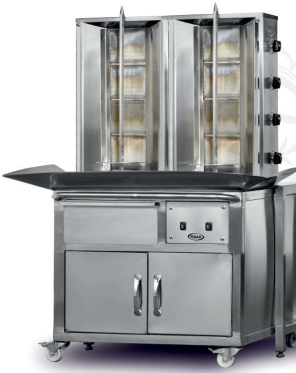 Pimak Doğalgazlı Arabalı Döner Makinası 4 + 4 Radyan - Image 1