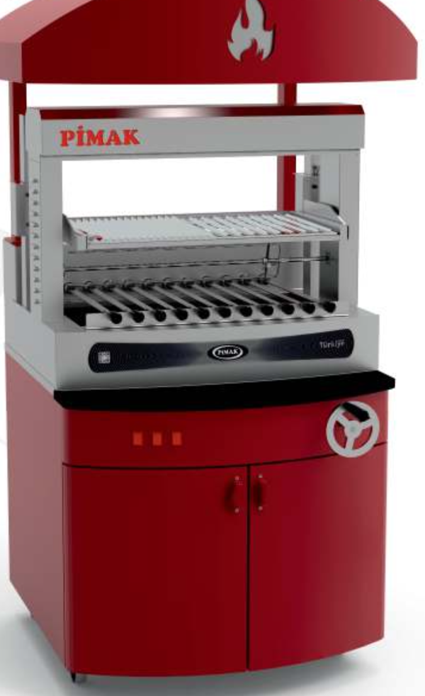 Pimak Elektrikli Asansörlü Izgara 11 + 1 Şiş 108 x 106 x 215 (cm) - Image 1