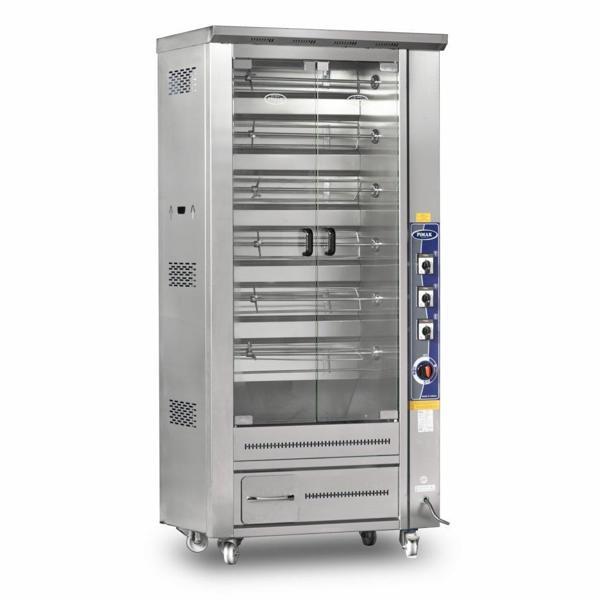 Pimak Tek Vitrinli Piliç Makinesi Doğalgazlı 6 Şiş 24 Piliç - Image 1