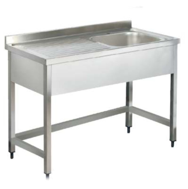 Pimak Tek Evyeli Taban Rafsız Tezgah 60 x 60 x 85 (cm) - Image 1