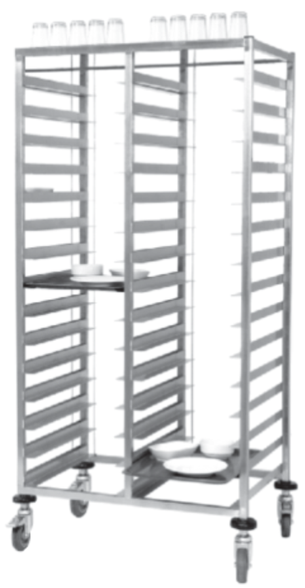 Pimak Mutfak Bulaşık Arabası Tepsi Taşıma 58 x 66 x 172 (cm)  2 x 1 - Image 1