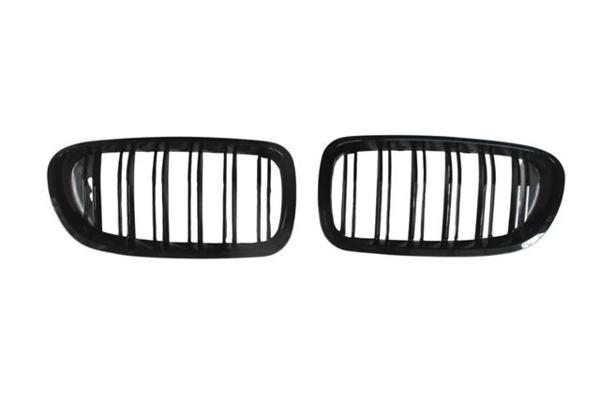 bmw 5 serı- 5 serisi- 2010-2016  ön panjur sağ/sol set (2 parça) (çıft çıtalı) (pıano sıyah) Oem No  - Image 1