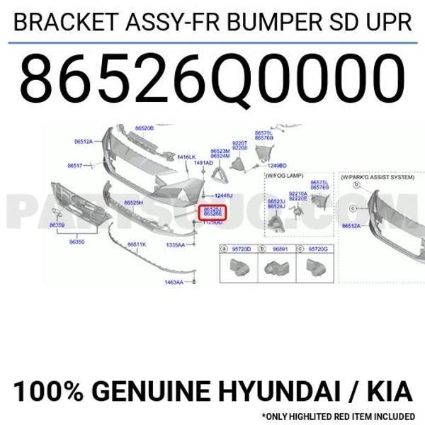 Hyundai i20 Bayon 2021 Sonrası Ön Sis Far Kapağı Sağ Oem No (86534Q0000) - Image 1